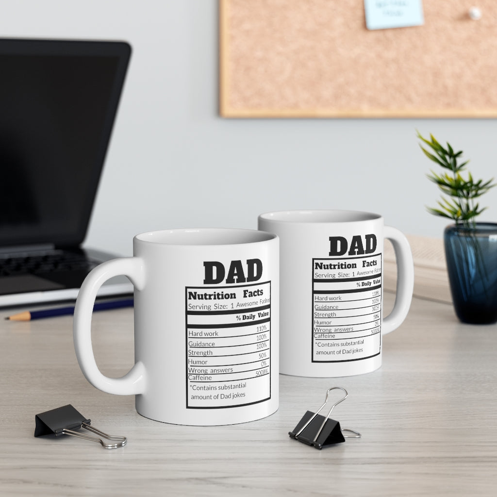 Dad's Nutritional Value Funny Mug
