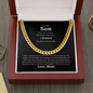 To My Son From Mom - Cuban Link Chain