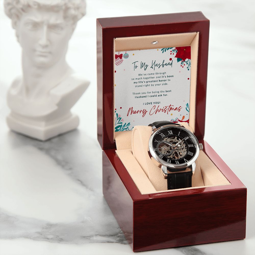 Merry Christmas Husband Open Work Watch