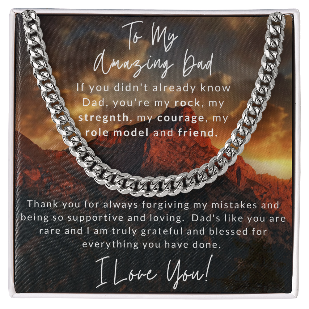Amazing Dad Cuban Link Necklace