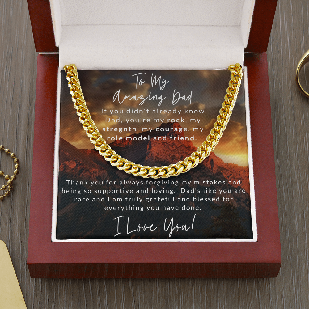 Amazing Dad Cuban Link Necklace