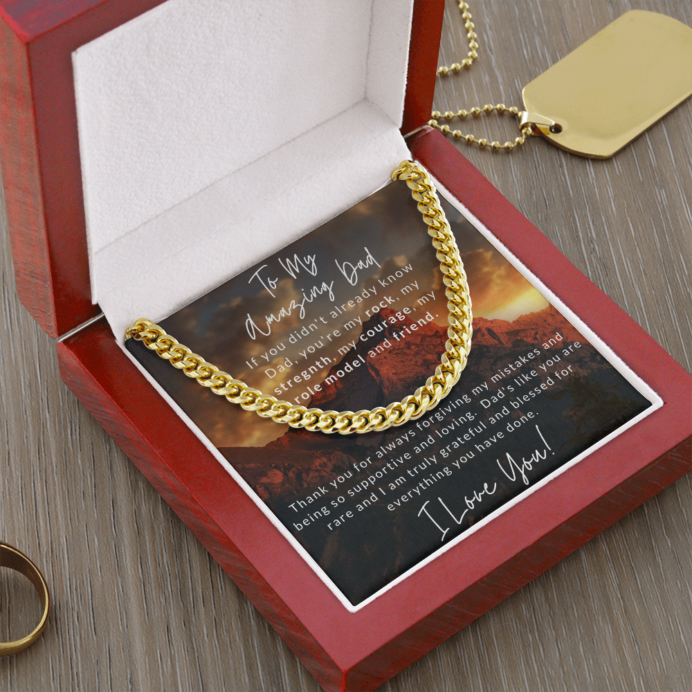 Amazing Dad Cuban Link Necklace