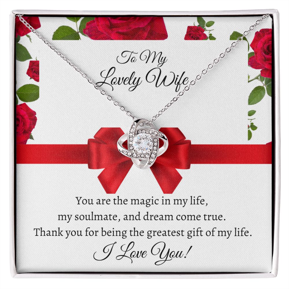 To My Lovely Wife Love Knot Necklace