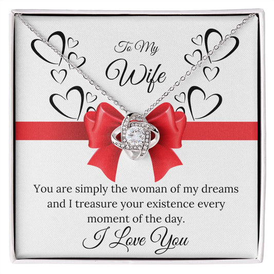 To My Wife Love Knot Necklace