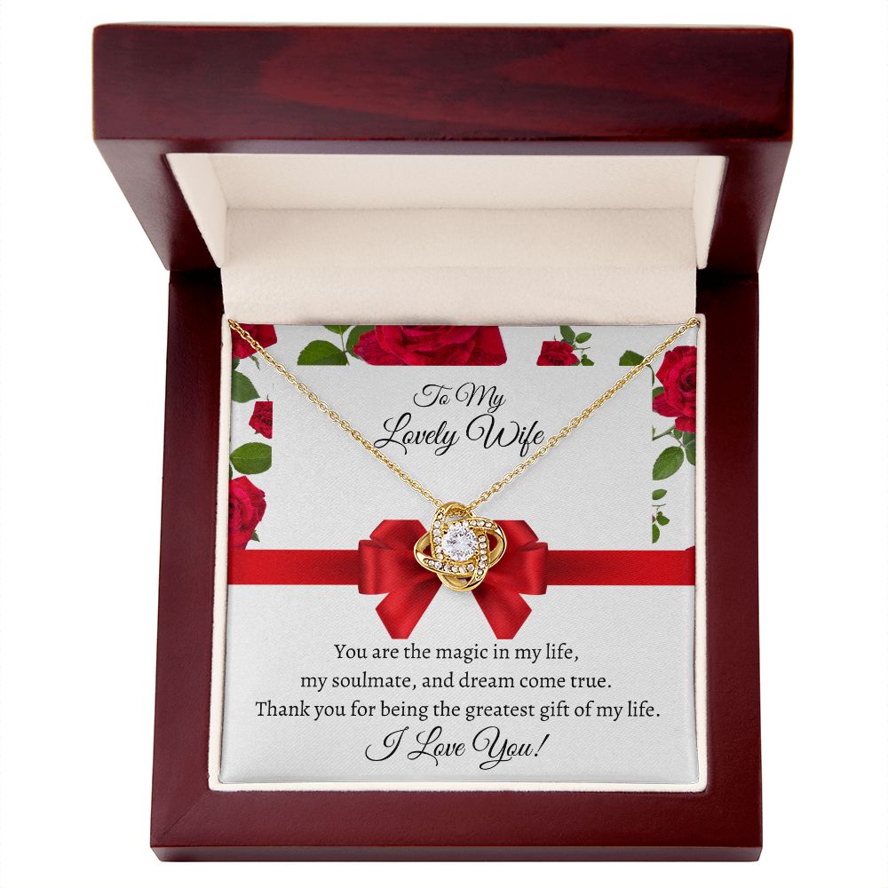 To My Lovely Wife Love Knot Necklace