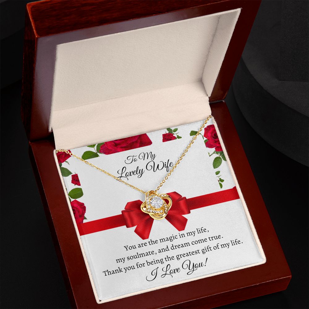 To My Lovely Wife Love Knot Necklace