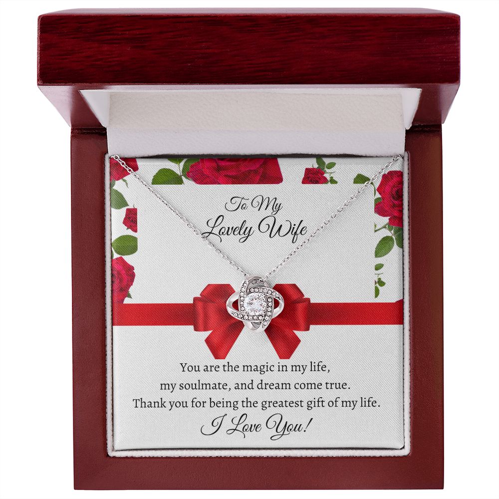 To My Lovely Wife Love Knot Necklace