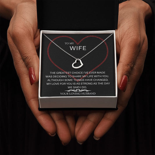 To My Wife One Heart Necklace