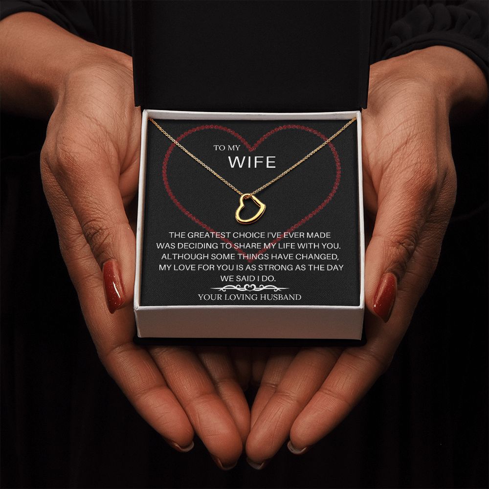 To My Wife One Heart Necklace