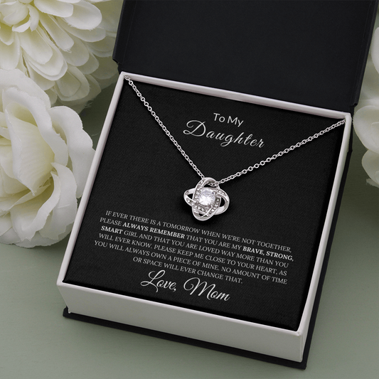 To My Daughter - Love Knot Necklace