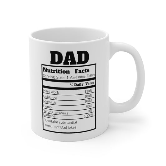 Dad's Nutritional Value Funny Mug