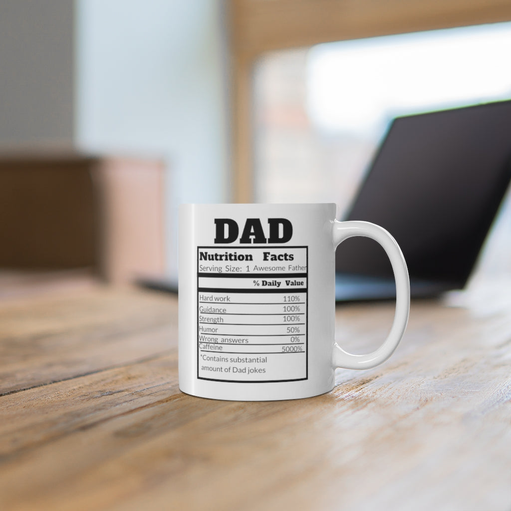 Dad's Nutritional Value Funny Mug