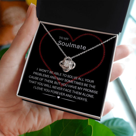 To My Soulmate Infinity Love Knot Necklace