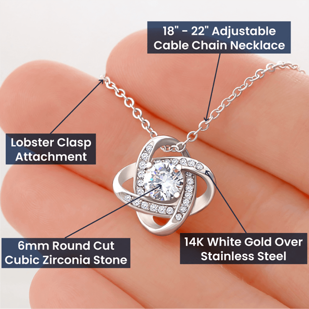 To My Lovely Wife Love Knot Necklace