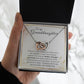 To My Granddaughter Interlocking Heart Necklace