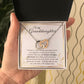 To My Granddaughter Interlocking Heart Necklace