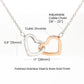 To My Granddaughter Interlocking Heart Necklace