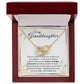 To My Granddaughter Interlocking Heart Necklace