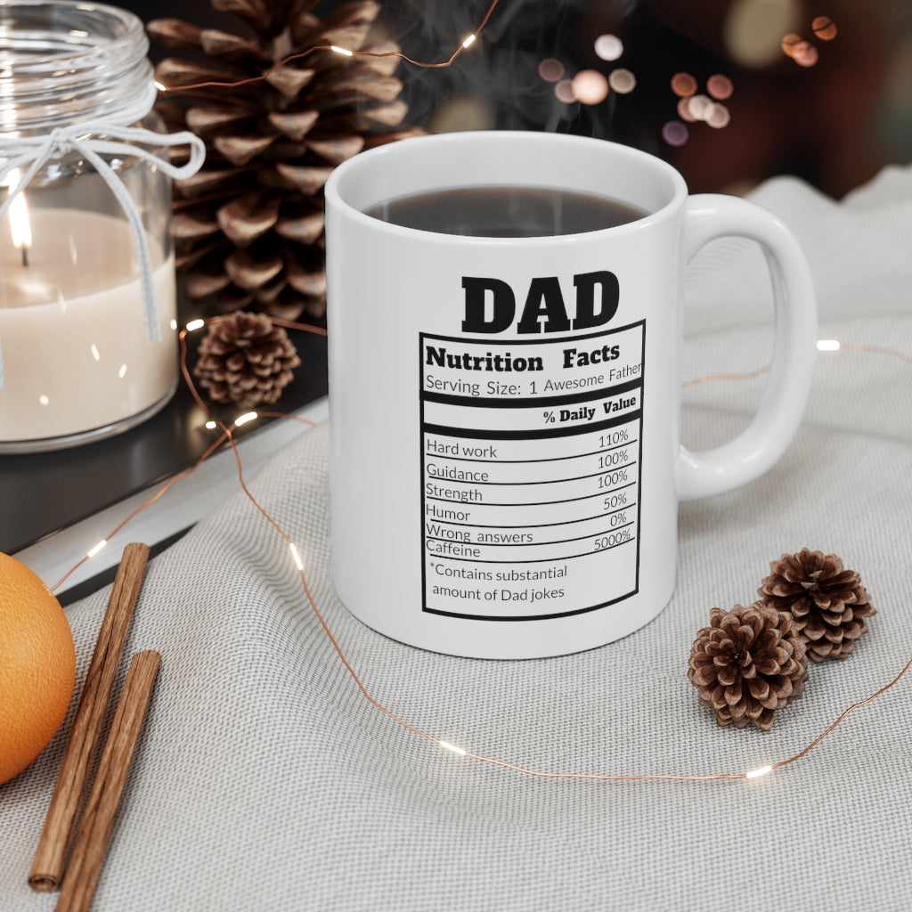 Dad's Nutritional Value Funny Mug